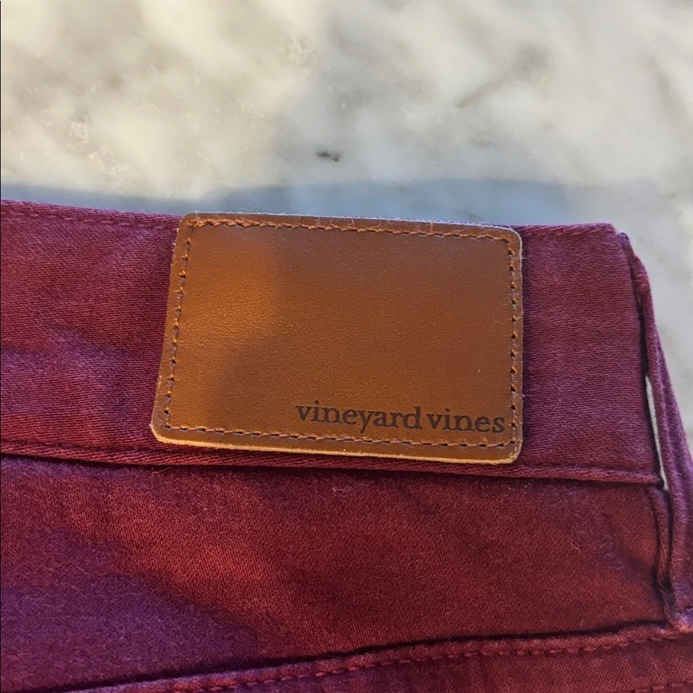 Vineyard Vines “leeward Luxe” 5 pocket pants, burgundy red, 30x32